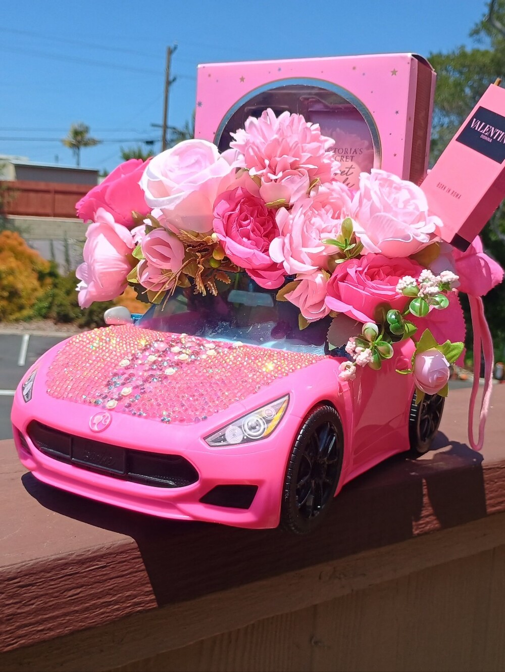Glamorous Gift Sparkling Pink Barbie Car Valentino Victoria Secret Bundle